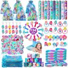 Party Favors Eunvabir Mermaid 128 unidades para crianças com acesso ao cabelo.