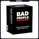 Party Game BAD PEOPLE Card Board para famílias com mais de 15 anos Party Game BAD PEOPLE Card Board para famílias com mais de 15 anos
