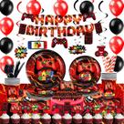 Party Supplies Mpanwen Red, videogame para aniversário de meninos