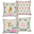 PÁSCOA! Kit com 4 Capas para Almofadas Decorativas Pascoal 45X45cm COLEÇÃO::02