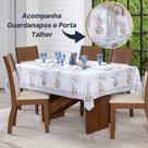 Páscoa Toalha Mesa Casa e Decoração 16 Lugares 5,00x1,50 mais 16 Guardanapos mais 16 Porta Talheres