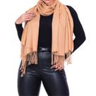 Pashmina Cachecol Scarf Xale Echarpe Lenço Longo Inverno: Modelo Liso com Franjas Diversas Cores