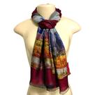 Pashmina Indiana Cachecol Lenço Echarpe Viscose Tema Cidade
