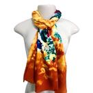 Pashmina Indiana Cachecol Lenço Echarpe Viscose Tema Floral