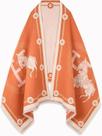 Pashmina Shawl Wrap nratto, reversível, laranja/carne