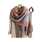 Pashmina Xadrez Quente De Caxemira, Xale Poncho, Cachecol De Inverno, Manta Estampada De Luxo,