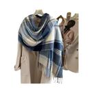 Pashmina Xadrez Quente De Caxemira, Xale Poncho, Cachecol De Inverno, Manta Estampada De Luxo,