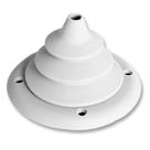 Passa-cabo de Comando Direção até 12MM 4 Pol Branco Trem Passa-cabo de Comando Direção até 12MM 4 Pol Branco Trem