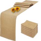 Passadeira de Mesa Wlirantim 6 Unidades Juta Natural 30 x 183 cm