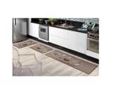 Passadeira Kit Lancer Sisllê Marrom 3 Peças Lavável Para Cozinha K63