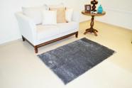 Passadeira Life Confort Shaggy 50mm Black & White 066x230 cm "Outlet"