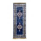 Passadeira Persa Royal Azul 75x200cm Fio Acetinado - Decoração para Corredor