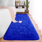 Passadeira Quarto Felpudo Peludo Azul 60 X 180 Cm