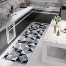Passadeira Tapete Corredor Cozinha Antiderrapante Mosaico Rústico Jacquard Decorativo Preto Passadeira Tapete Corredor Cozinha Antiderrapante Mosaico Rústico Jacquard Decorativo Preto