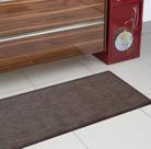 Passadeira trendy café 45 cm x 1,20 m jolitex anti-derrapante sem pelos PVC