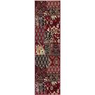 Passadeira Trilho 3M Patchwork 66X300Cm Vermelho Cashmir