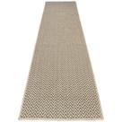 Passadeira Trilho Sisllê Clean Zig Zag Chevron Bege 0,66 x 2,00m