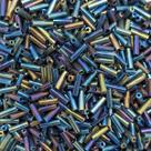 Passante Canutilho Tubo Preto Irisado 7mm 1000pçs 50g