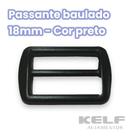 Passante E0068 P12A Baulado 18mm - Cor Preto 1000un