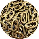 Passante Fivela Oval 36x20mm Dourado com Glíter 15pçs 30g Passante Fivela Oval 36x20mm Dourado com Glíter 15pçs 30g