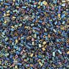 Passante Vidrilho Tubo Vidro Preto Irisado 2mm 4000pçs 50g