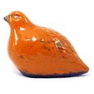 Pássaro Apiúna Decorativo Em Cerâmica Laranja
