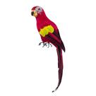 Pássaro artificial AUEAR Red Lifelike Parrot, decoração de 45 cm
