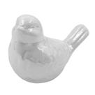 Pássaro Branco em Porcelana 6,2X7,3CM