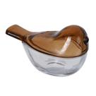 Pássaro Decorativo Transparenza de Vidro 11x7cm - Cobre - Concepts Life