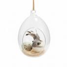 Pássaros Ovo Vidro 13CM Delicado Mini Decoração Luxo Casa Jardim Terrário Artesanal Pendente Cordão