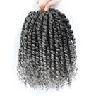 Passion Twist Crochet Hair Fulcrum, 8 pacotes, 8 polegadas, cinza Passion Twist Crochet Hair Fulcrum, 8 pacotes, 8 polegadas, cinza