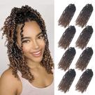 Passion Twist Hair Bileaf Ombre pré-enrolado de 30 cm, 8 pacotes