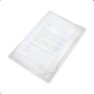 Pasta A4 Classificadora Fina Cristal Transparente com Elástico Organizador de Documentos Arquivos