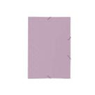 Pasta Aba Elástica Ofício Plástica Fosca Lilas Pastel com 10