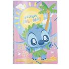 Pasta ABA Elástica Plástica STITCH KIDS sem Lombo Pacote com 10