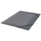 Pasta Aba Ofício Soft Fumê 335x235x0,35mm Aba Elástico Escolar para Papéis e Documentos Polibras