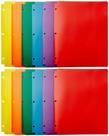 Pasta Amazon Basics Plastic 3 Hole Punch 8,5x11", pacote com 12