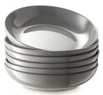 Pasta Bowls Y YHY 8,5", conjunto de 6 porcelanas, 900 ml, cinza fosco