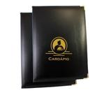 Pasta Cardapio Com 4 Bolsas Couro Nobre