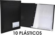 Pasta Catalogo com 100, 50 e 10 Envelopes Finos A4 Preta ACP