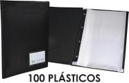 Pasta Catalogo com 100, 50 e 10 Envelopes Finos A4 Preta ACP