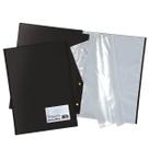 Pasta Catalogo Plastica PP A4 com 50 Envelopes Preta