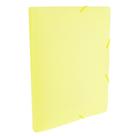 Pasta com Aba e Elástico Ofício 2cm Linho Serena Dello - Amarelo Pastel