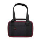 Pasta Cordura Bolsa para Utensílios de Cozinha em Nylon Preta com Friso Vermelho 12 Compartimentos Professional Cheff