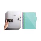 Pasta de A4, A5 e B5 para Folhas Soltas - Transparente - Ideal para Notebook, Diário e Planejador