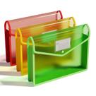 Pasta de arquivos expansível ThinkTex Transparent Snap Closure, pacote com 3