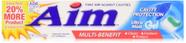 Pasta de dente AIM Cavity Protection 156g, pacote com 5