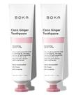Pasta de Dente Boka Nano Hydroxyapatite Coco e Gengibre - 2 Pacotes de 40mL