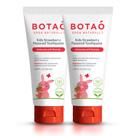 Pasta de dente BOTAO Kids Natural com sabor de morango, pacote com 2 unidades