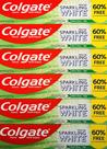 Pasta de Dente Colgate Sparkling White Whitening - Pacote com 6 Unidades (4oz cada)